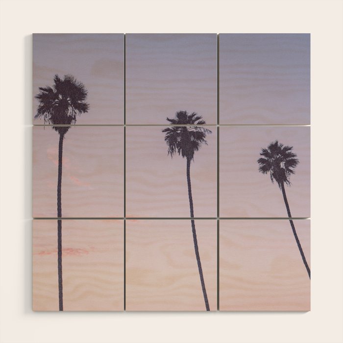 palm trees sunset iv x ii - san diego, california Wood Wall Art Gallery Image 1
