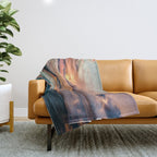 Beautiful Summer Beach Sunset Reflection Throw Blanket Gallery Image 1