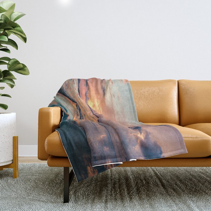 Beautiful Summer Beach Sunset Reflection Throw Blanket Gallery Image 1
