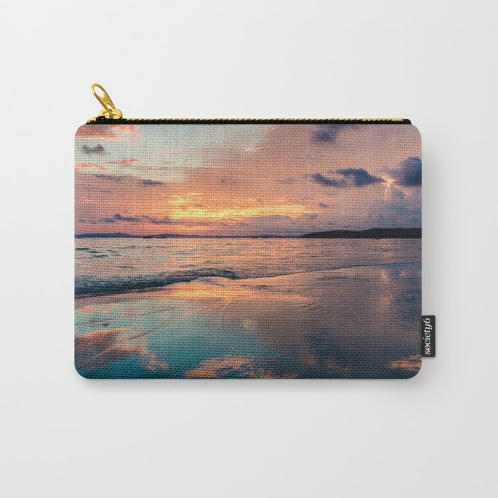 Beautiful Summer Beach Sunset Reflection Carry All Pouch Gallery Image 1