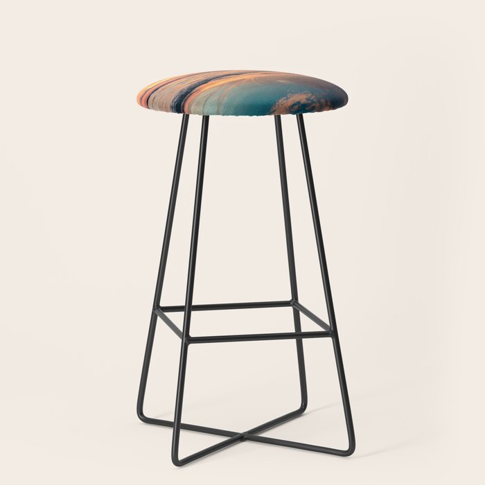 Beautiful Summer Beach Sunset Reflection Stool Gallery Image 1
