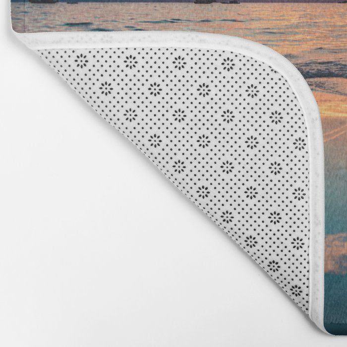 Beautiful Summer Beach Sunset Reflection Bath Mat Gallery Image 2