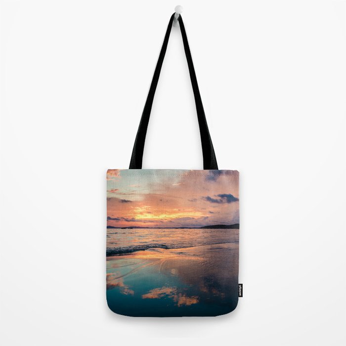 Beautiful Summer Beach Sunset Reflection Tote Bag Gallery Image 2