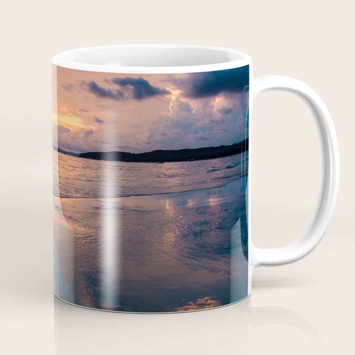 Beautiful Summer Beach Sunset Reflection Coffee Mug Gallery Image 1