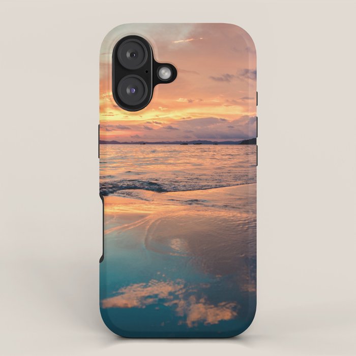 Beautiful Summer Beach Sunset Reflection iPhone Case Gallery Image 1