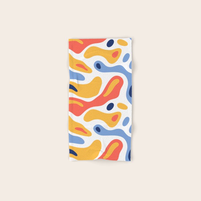 Colorful abstract organic shape art pattern Bath Towel Gallery Image 1
