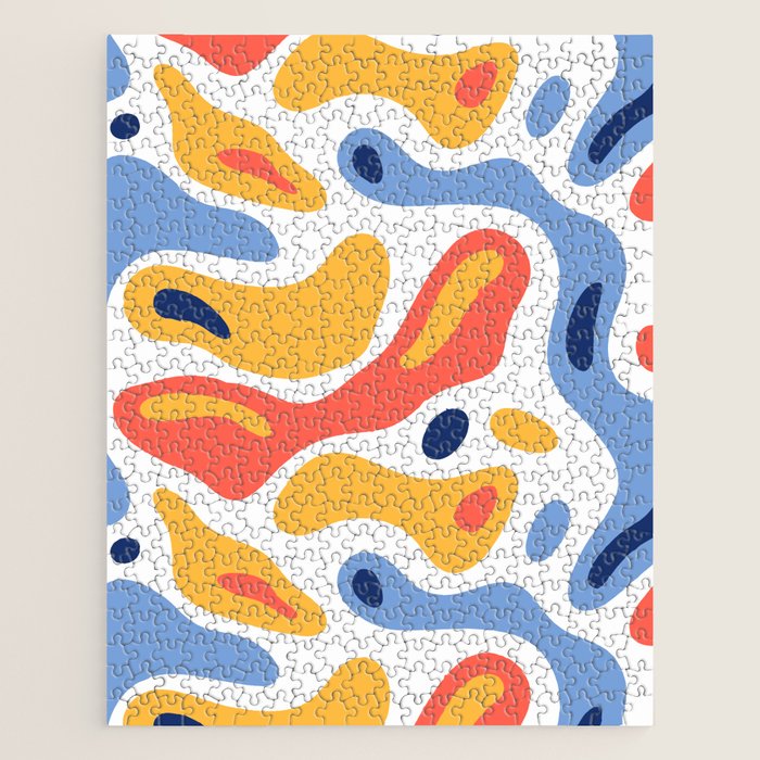 Colorful abstract organic shape art pattern Jigsaw Puzzle Gallery Image 1
