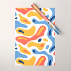 Colorful abstract organic shape art pattern Wrapping Paper Gallery Image 1