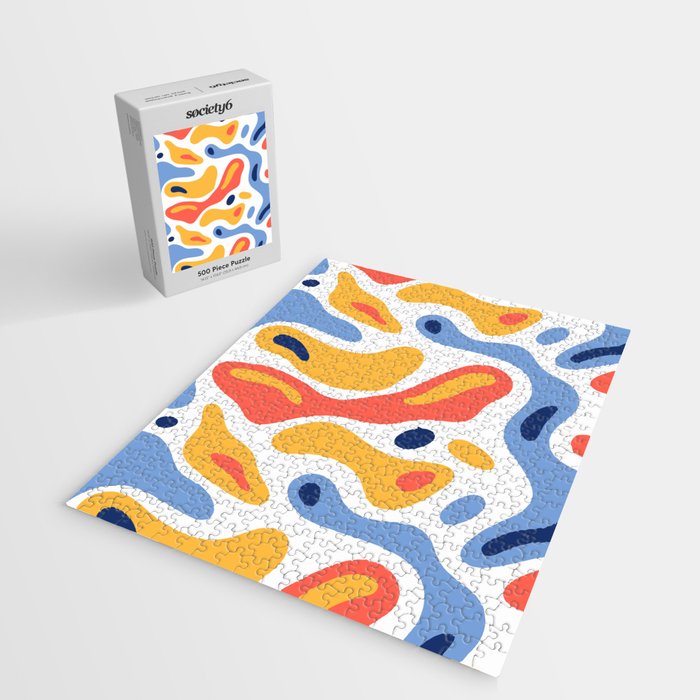 Colorful abstract organic shape art pattern Jigsaw Puzzle Gallery Image 2