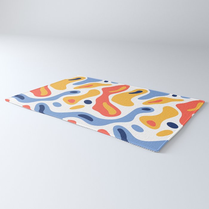 Colorful abstract organic shape art pattern Rug Gallery Image 3