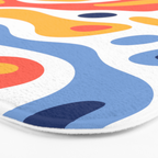 Colorful abstract organic shape art pattern Bath Mat Gallery Image 3