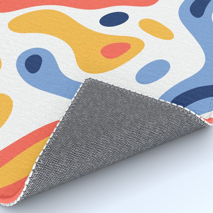 Colorful abstract organic shape art pattern Rug Gallery Image 4