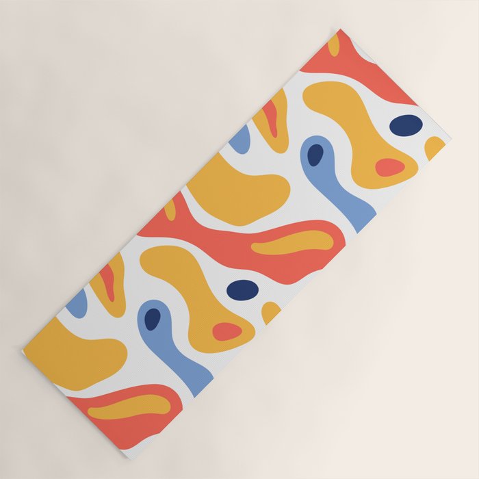 Colorful abstract organic shape art pattern Yoga Mat Gallery Image 1