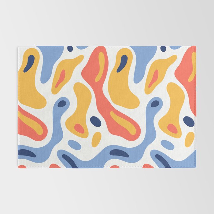 Colorful abstract organic shape art pattern Rug Gallery Image 2