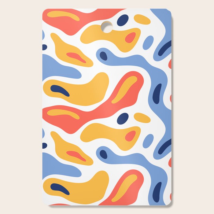 Colorful abstract organic shape art pattern Cutting Board Gallery Image 1