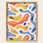 Colorful abstract organic shape art pattern Serving Tray Gallery Image 1