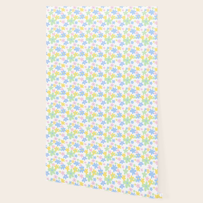 Colorful pastel flower art pattern Wallpaper Gallery Image 2