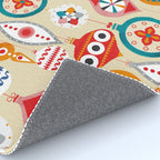 Retro christmas ornaments pattern Rug Gallery Image 4