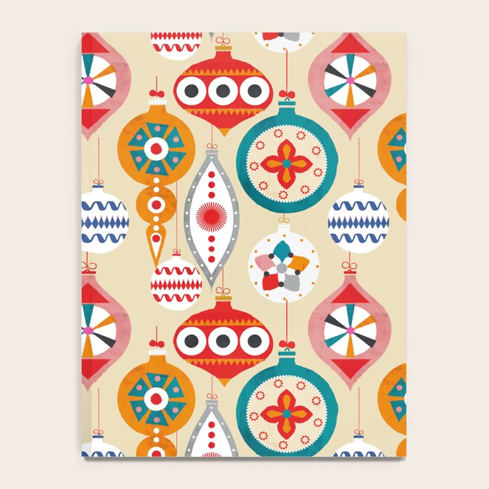Retro christmas ornaments pattern Notebook Gallery Image 4