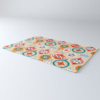 Retro christmas ornaments pattern Rug Gallery Image 3