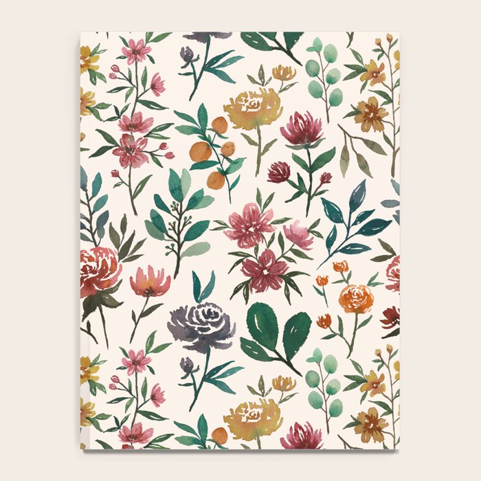 Colorful Watercolor Flowers Notebook Gallery Image 4