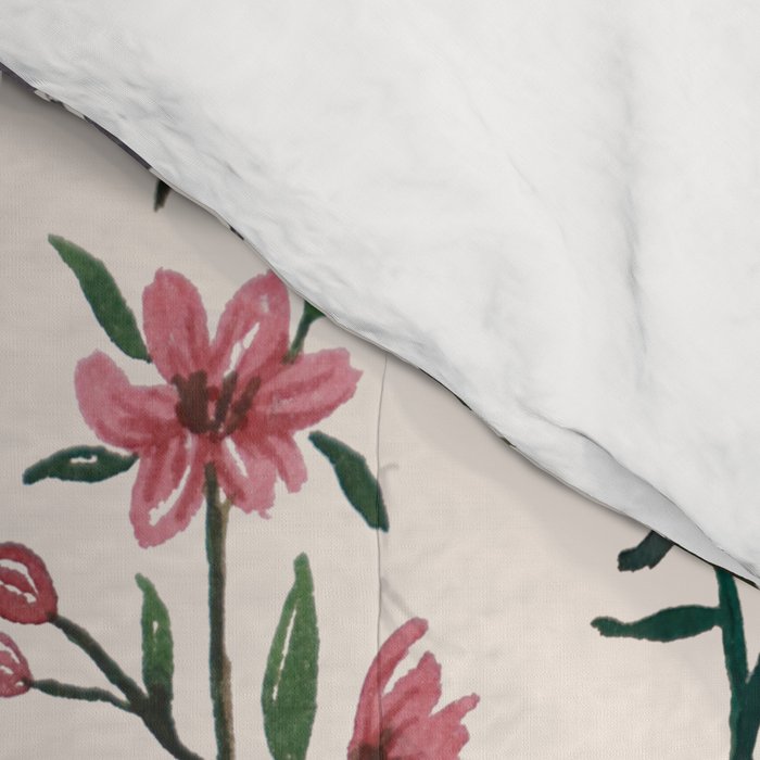 Colorful Watercolor Flowers Comforter Gallery Image 4