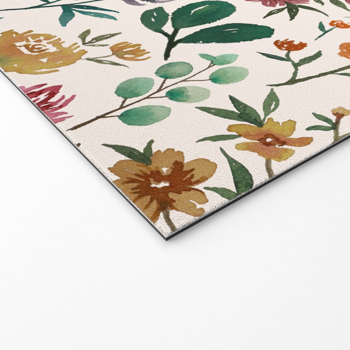 Colorful Watercolor Flowers Welcome Mat Gallery Image 2