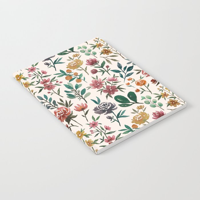 Colorful Watercolor Flowers Notebook Gallery Image 1