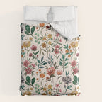 Colorful Watercolor Flowers Comforter Gallery Image 6