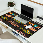Retro Roads - Charcoal Desk Mat Gallery Image 2