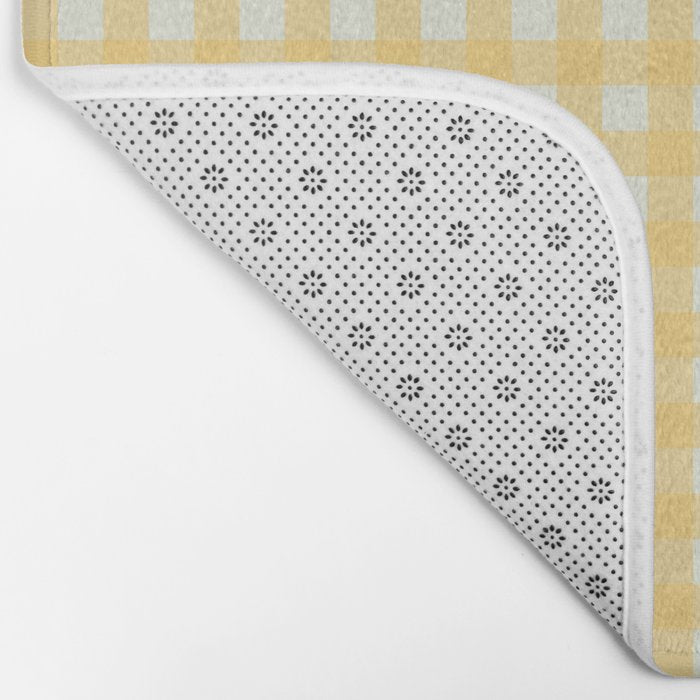 Sunny yellow gingham Bath Mat Gallery Image 2