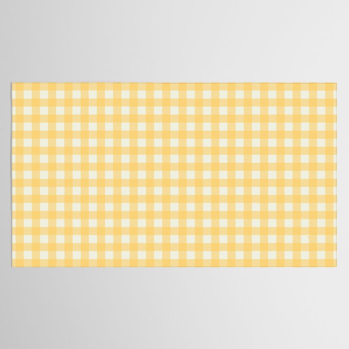 Sunny yellow gingham Tablecloth Gallery Image 2