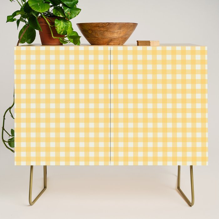 Sunny yellow gingham Credenza Gallery Image 1