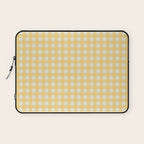 Sunny yellow gingham Laptop Sleeve Gallery Image 1