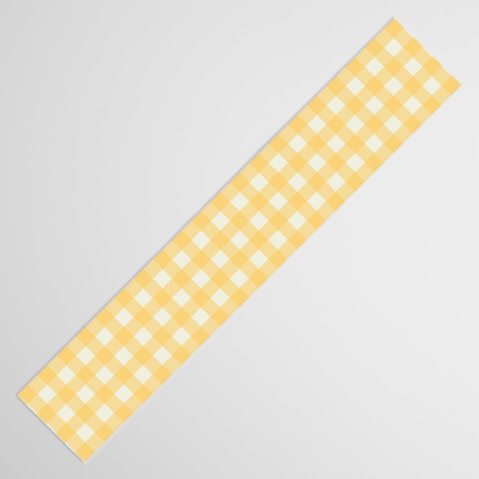 Sunny yellow gingham Table Runner Gallery Image 3