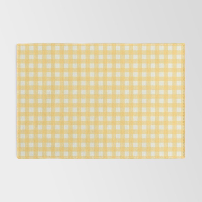Sunny yellow gingham Rug Gallery Image 2