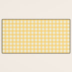 Sunny yellow gingham Desk Mat Gallery Image 3