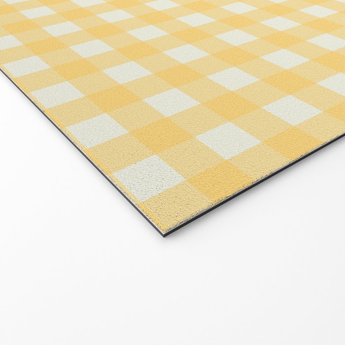 Sunny yellow gingham Welcome Mat Gallery Image 2