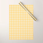 Sunny yellow gingham Wrapping Paper Gallery Image 1