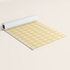 Sunny yellow gingham Yoga Mat Gallery Image 2