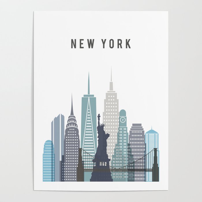 New York City NYC skyline buildings Poster Gallery Image 4