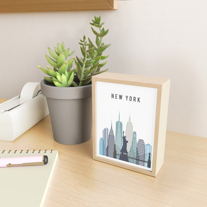 New York City NYC skyline buildings Mini Art Print Gallery Image 2