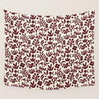 Floral shapes Pattern 01 Wall Tapestry Gallery Image 4