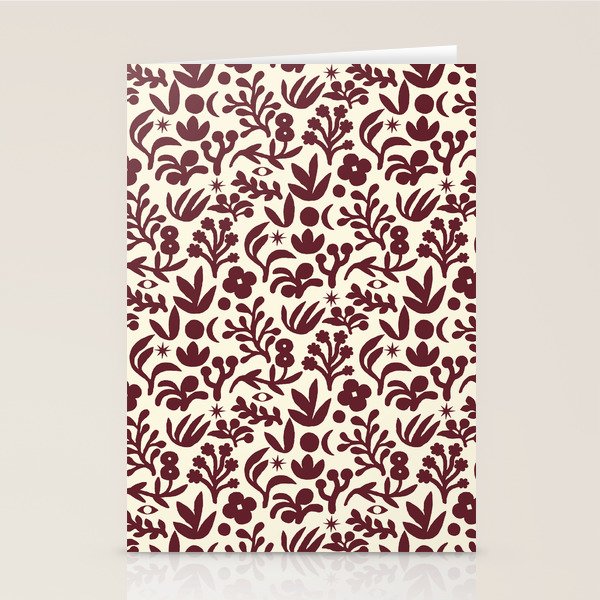 Floral shapes Pattern 01 Stationery Card Gallery Image 1