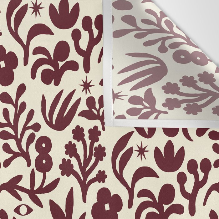 Floral shapes Pattern 01 Wall Tapestry Gallery Image 3