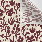 Floral shapes Pattern 01 Wall Tapestry Gallery Image 3