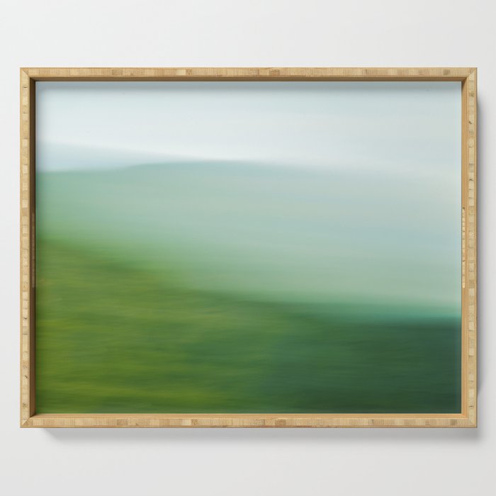 sea and sky - square abstract nature photograph Serving Tray Gallery Image 1