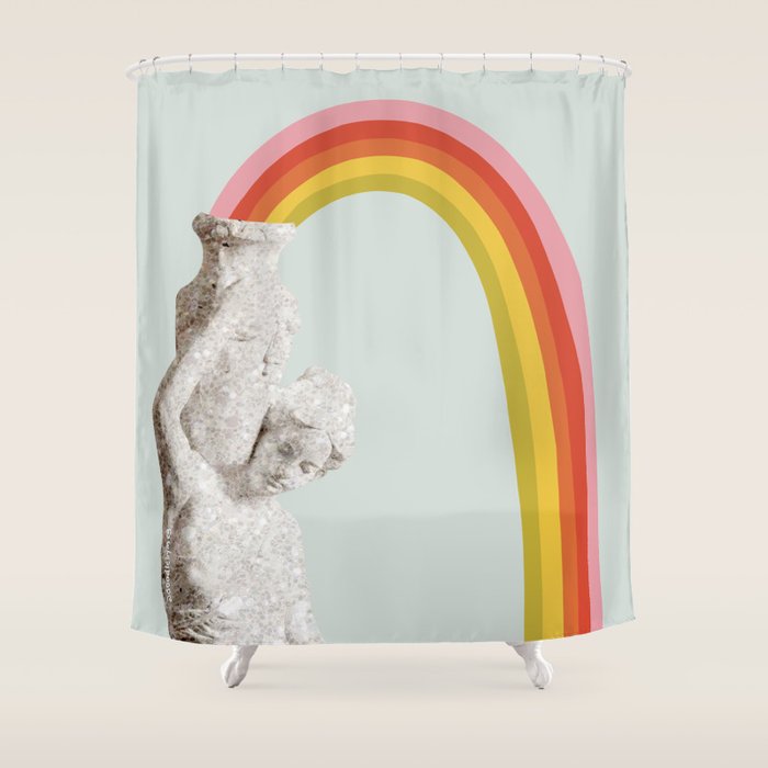 Rainbow Statue Shower Curtain Gallery Image 1