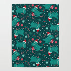 Christmas Dinosaurs Dinos Dinosaur Poster Gallery Image 4