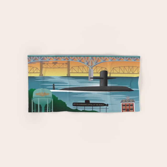 Groton, CT - Submarine Homeport Bath Towel Gallery Image 1
